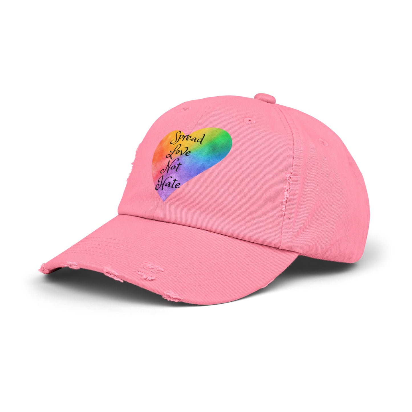 Spread love not hate Unisex Distressed Cap