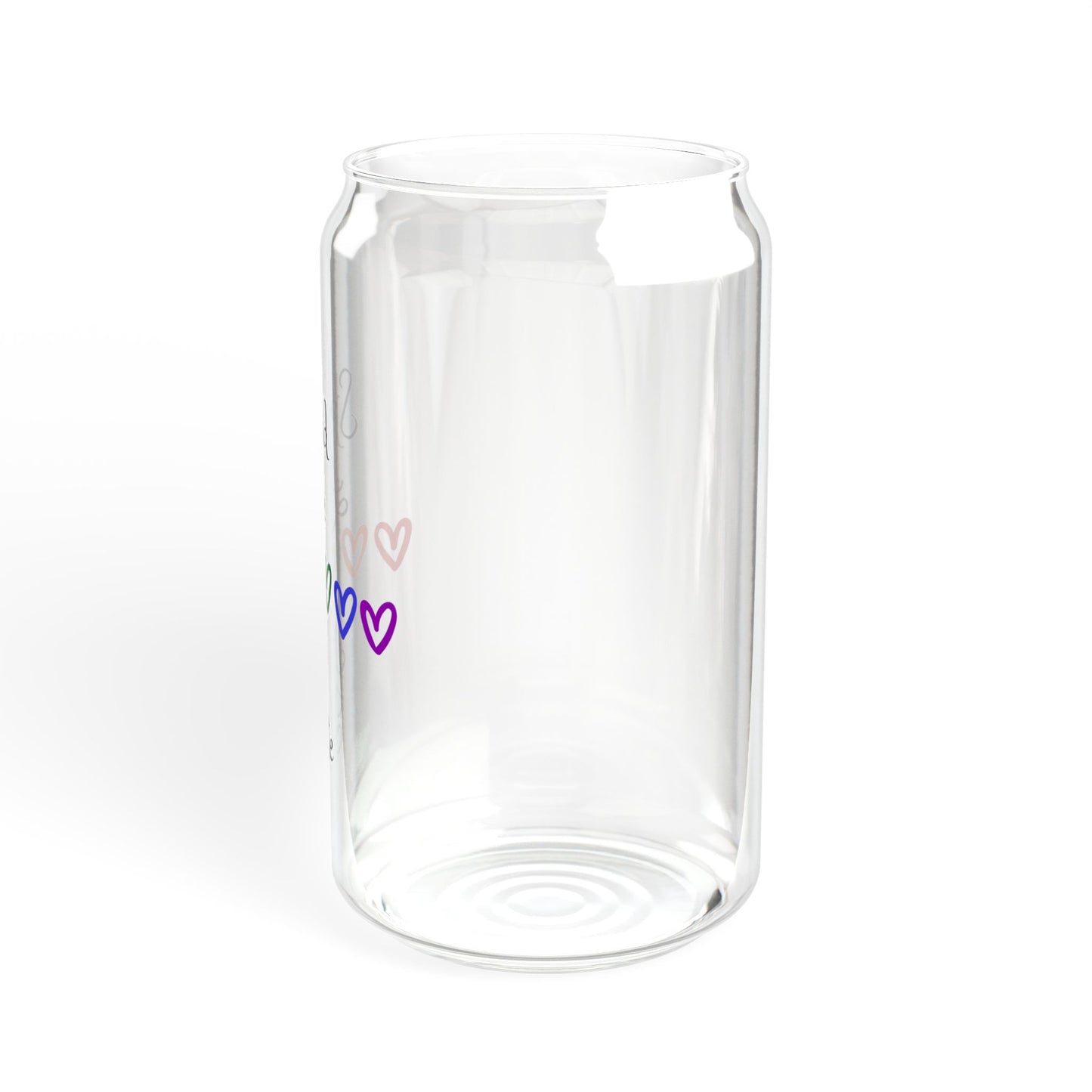 Spread Love Not Hate Sipper Glass, 16oz with or without lid and straw