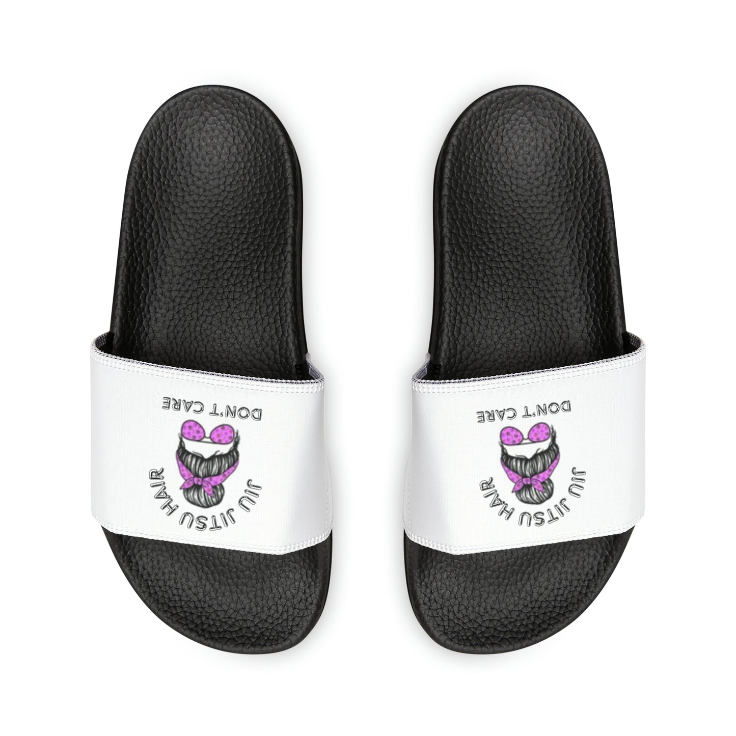 Jiu Jitsu hair don't care Women's PU Slide Sandals