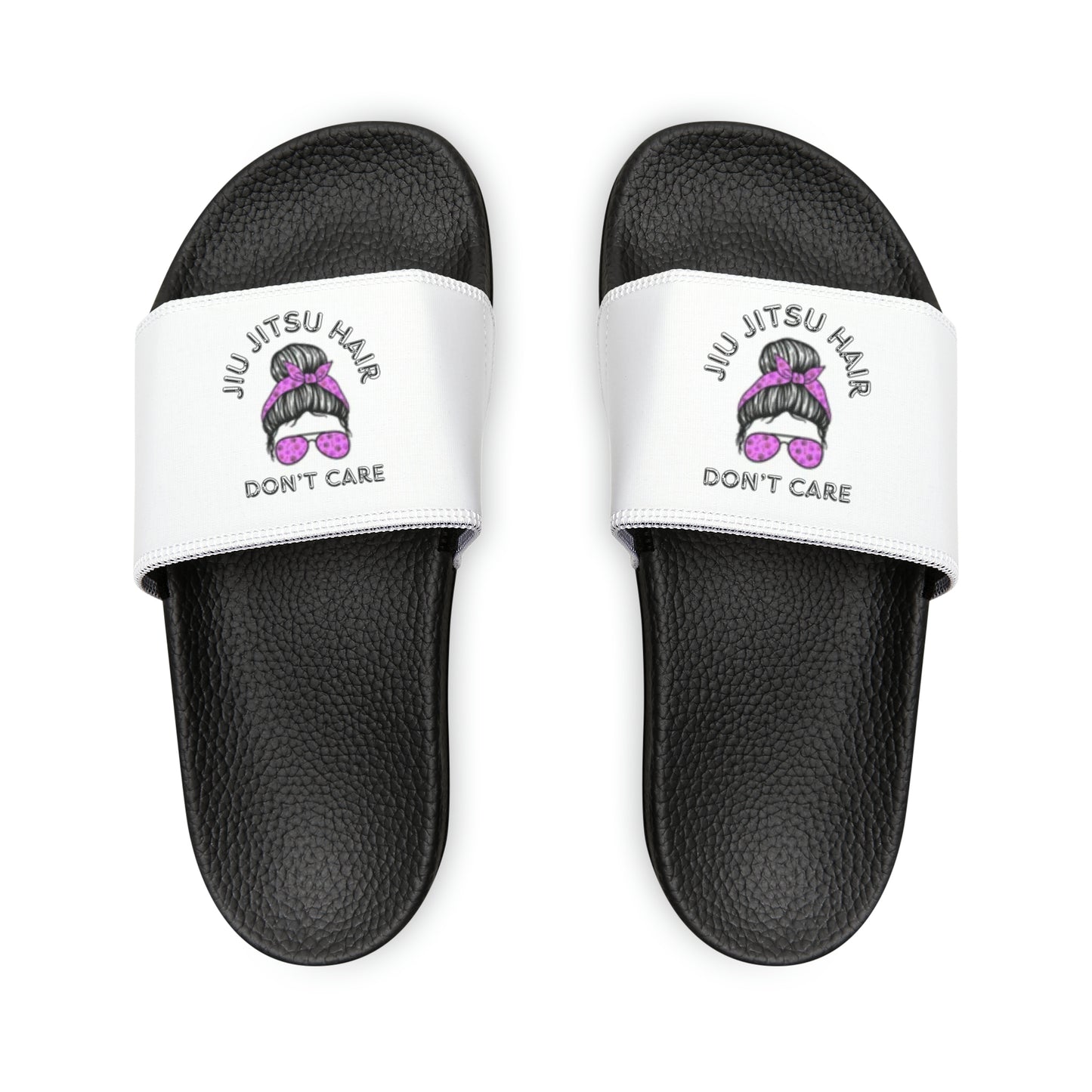 Jiu Jitsu hair don't care Women's PU Slide Sandals