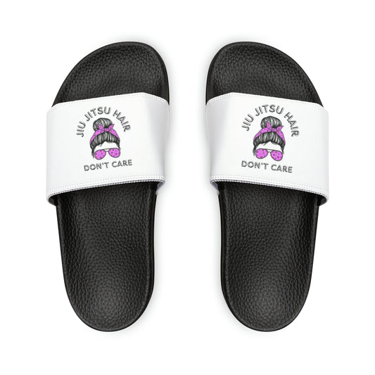 Jiu Jitsu hair don't care Women's PU Slide Sandals