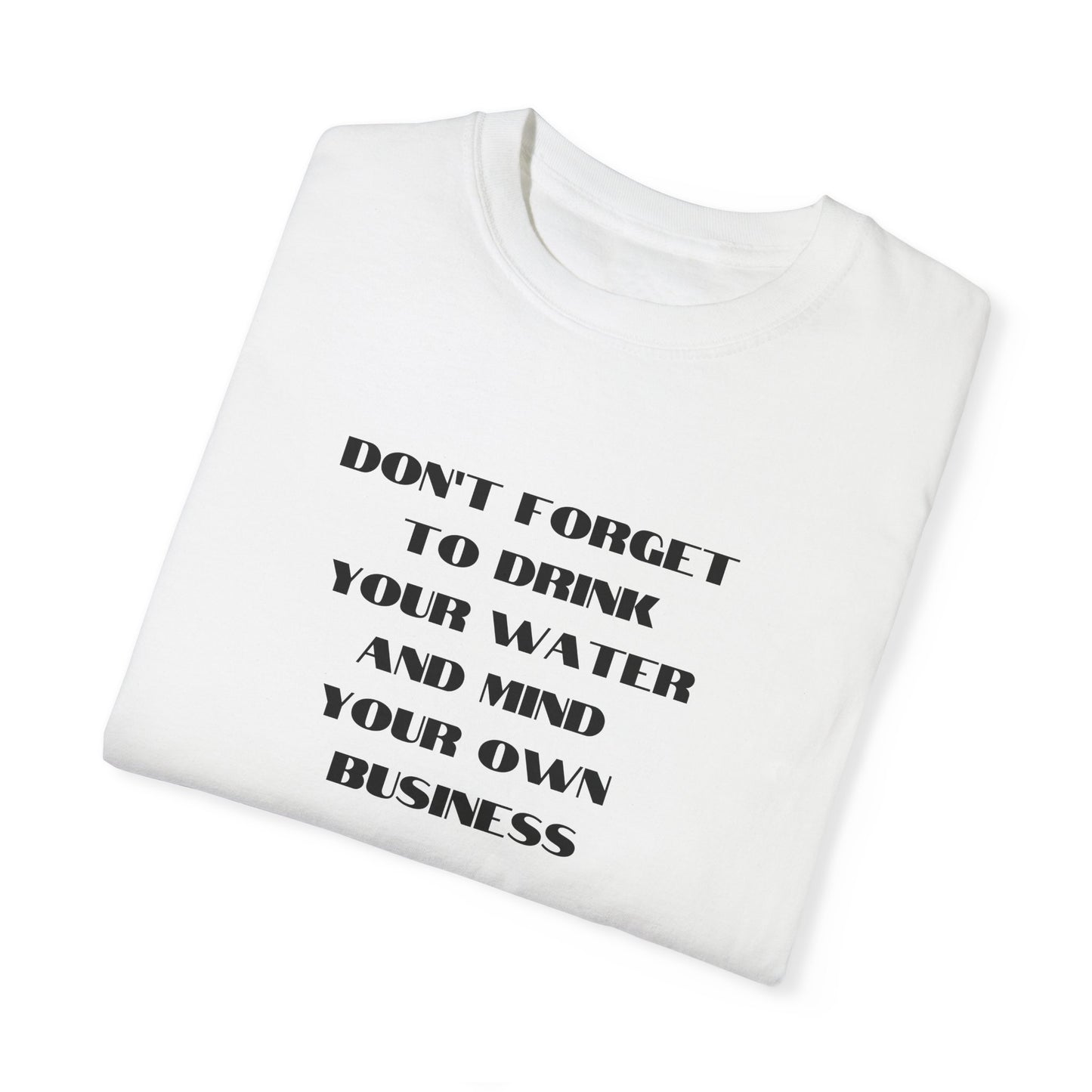 Don't forget to drink your water and mind your own business Unisex Garment-Dyed T-shirt