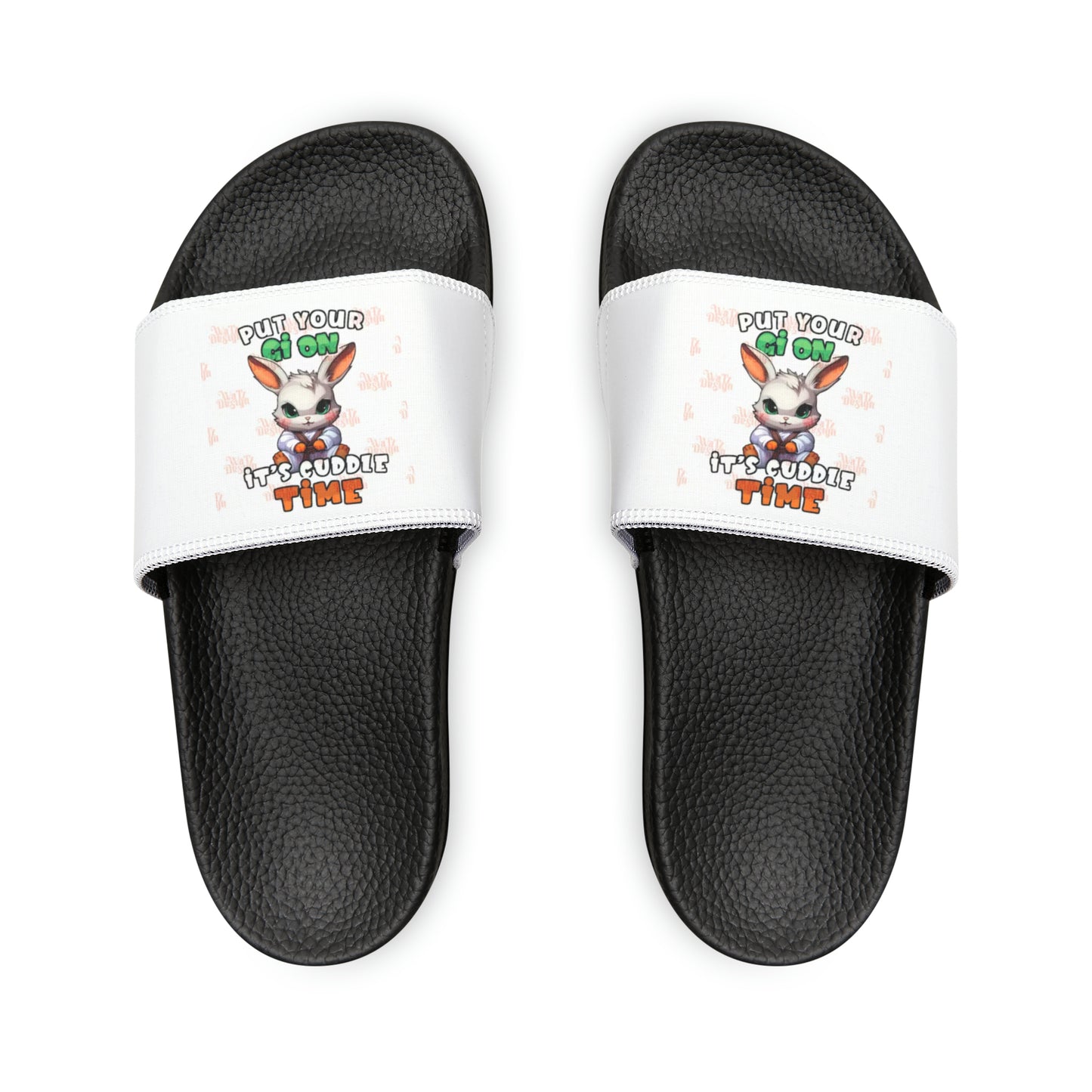 Put your gi on it's cuddle time Youth PU Slide Sandals