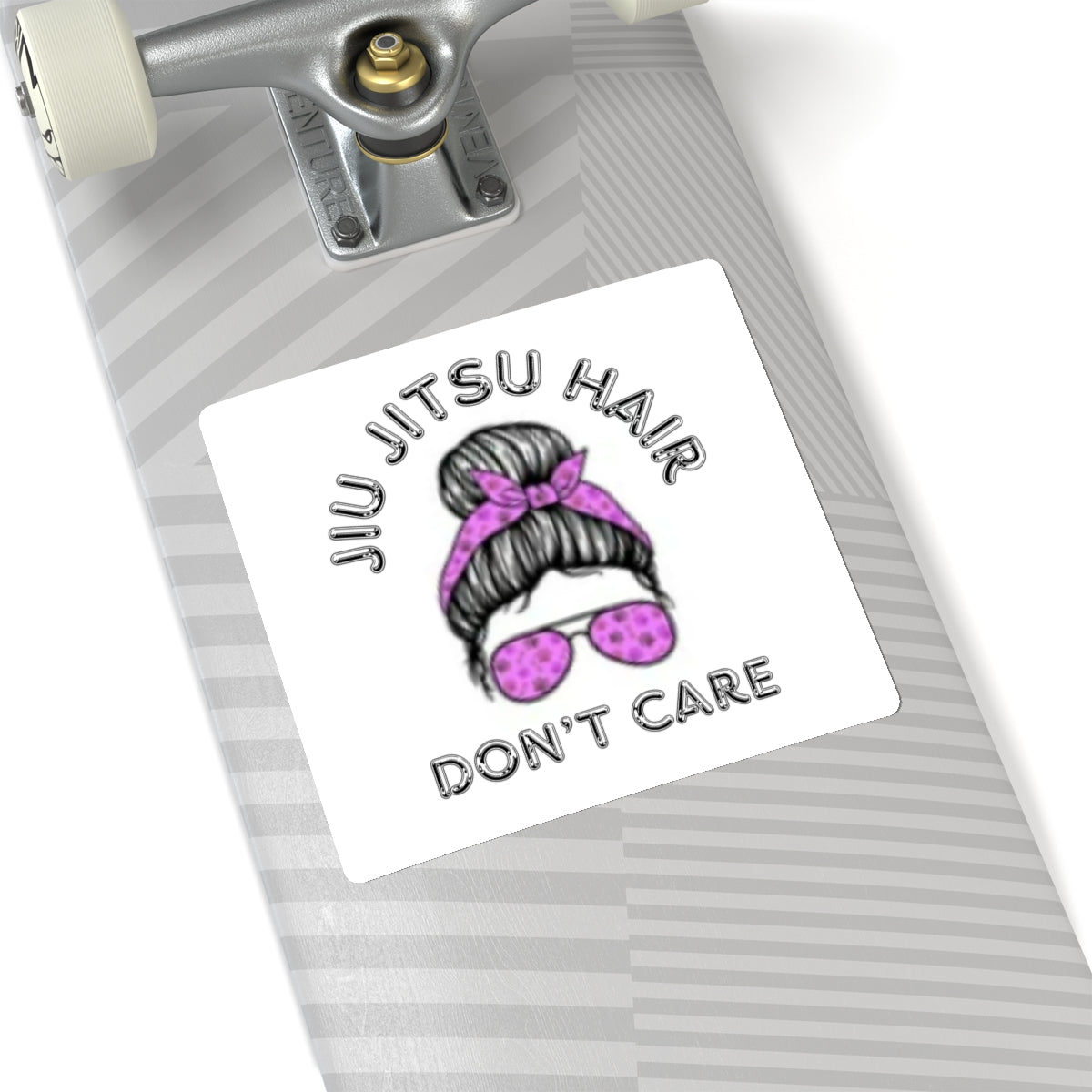 Jiu Jitsu hair don't care Kiss-Cut Stickers