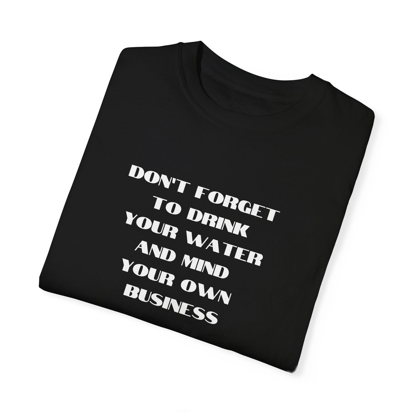 Don't forget to drink your water and mind your own business Unisex Garment-Dyed T-shirt