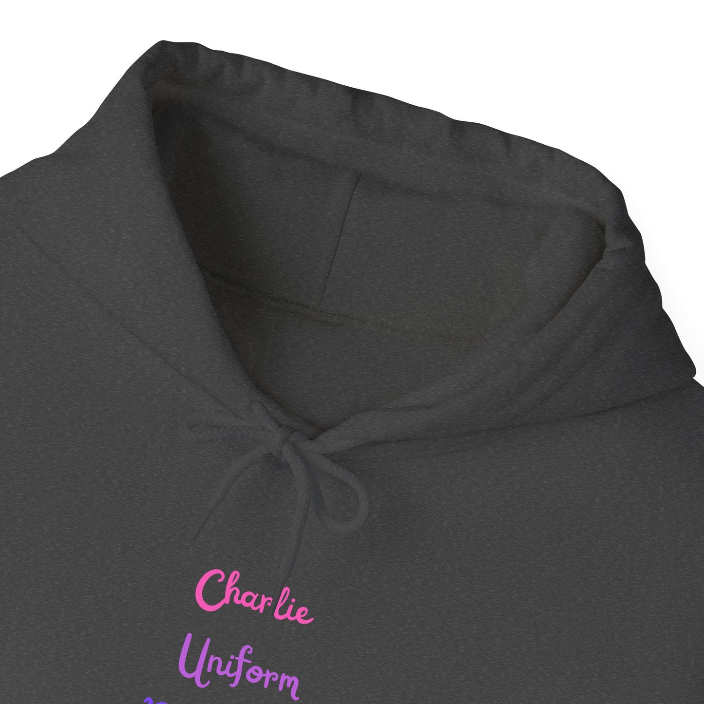 Charlie Uniform November Tango  over. Unisex Heavy Blend™ Hooded Sweatshirt