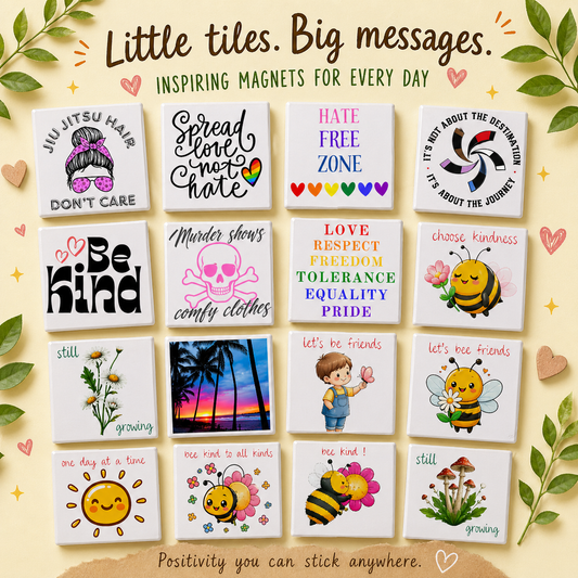 Unique Handcrafted Magnets | Ceramic Tile Magnets | Small Gift Idea | Kitchen Decor