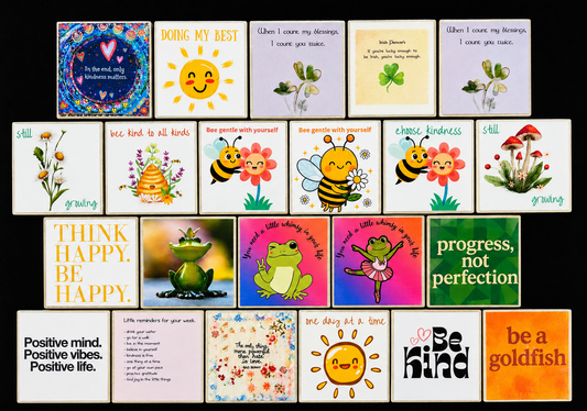 Inspirational & Funny Whimsical & Funny Vinyl Stickers | Positive Quote Stickers | Cute Frog, Bee & Sarcastic Decor Gifts | Motivational Sticker Collection