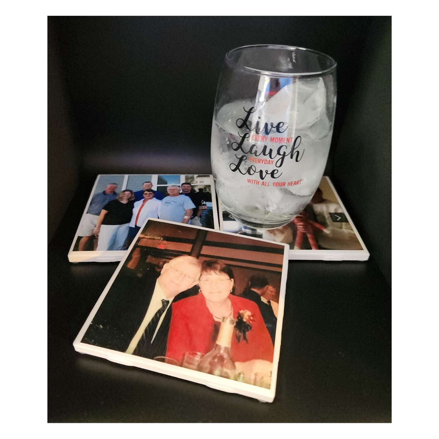 Personalized Handcrafted Photo Coasters Set of 4 | Custom Picture Coasters | Ceramic Drink Coasters | Family Photo Gift | Wedding Gift | Housewarming