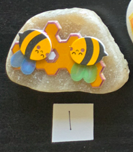 Handmade Bee & Honey Stone Tile Magnets – Choose Your Design – One-of-a-Kind Bumble Bee Refrigerator Magnets