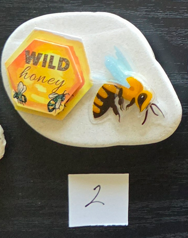 Handmade Bee & Honey Stone Tile Magnets – Choose Your Design – One-of-a-Kind Bumble Bee Refrigerator Magnets