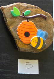 Handmade Bee & Honey Stone Tile Magnets – Choose Your Design – One-of-a-Kind Bumble Bee Refrigerator Magnets