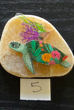 Handmade Sea Turtle Stone Tile Magnets – Choose Your Design – One-of-a-Kind Coastal & Ocean Refrigerator Magnets