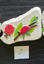Handmade Ladybug Stone Tile Magnets – Choose Your Design – One-of-a-Kind Garden & Whimsical Refrigerator Magnets
