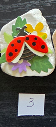 Handmade Ladybug Stone Tile Magnets – Choose Your Design – One-of-a-Kind Garden & Whimsical Refrigerator Magnets