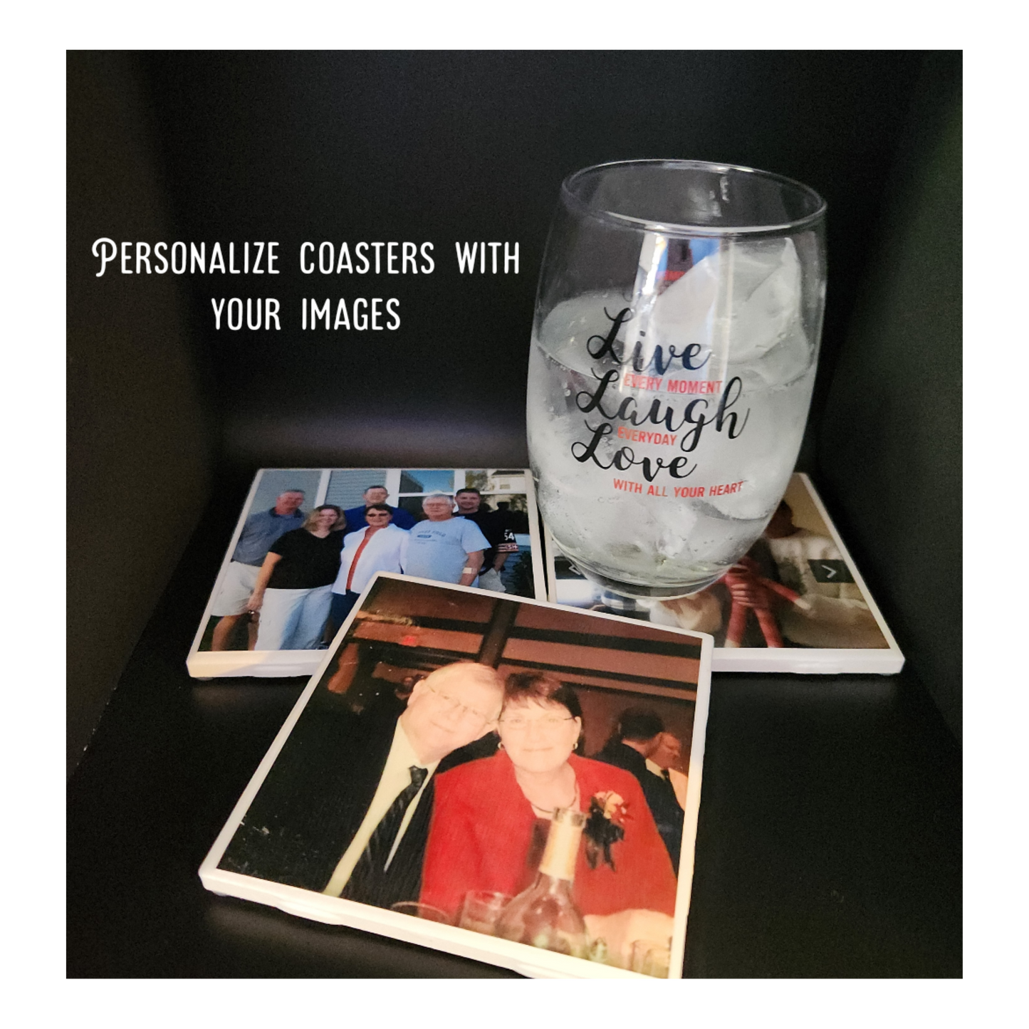 Personalized Handcrafted Photo Coasters Set of 4 | Custom Picture Coasters | Ceramic Drink Coasters | Family Photo Gift | Wedding Gift | Housewarming