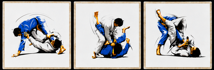 Jiu Jitsu Magnets | Funny BJJ Fridge Magnets | Grappling & Martial Arts Decor | Handmade MMA Gift Ideas for Jiu Jitsu Lovers