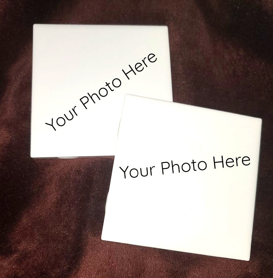 Personalized Handcrafted Photo Coasters Set of 4 | Custom Picture Coasters | Ceramic Drink Coasters | Family Photo Gift | Wedding Gift | Housewarming